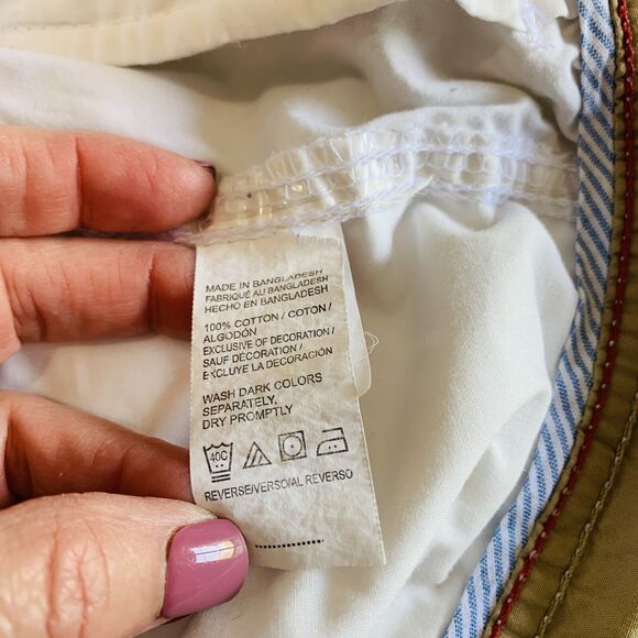 Izod Saltwater Shorts Men 38 Ivory 10" inseam Cotton Pocket Preppy Comfy Outdoor - Picture 4 of 13